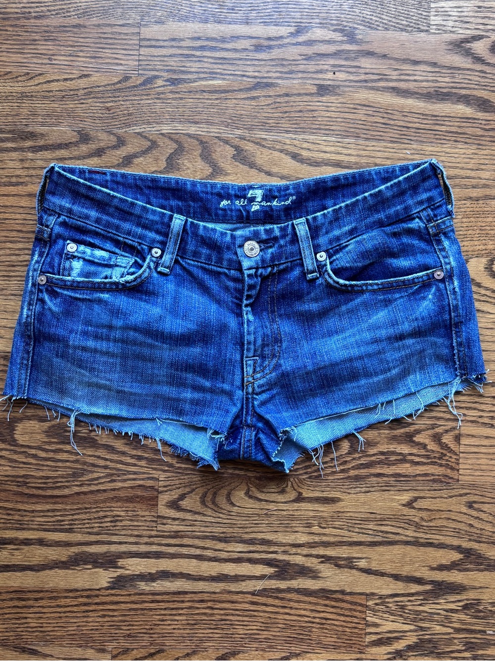 Mini denim cutoff short
